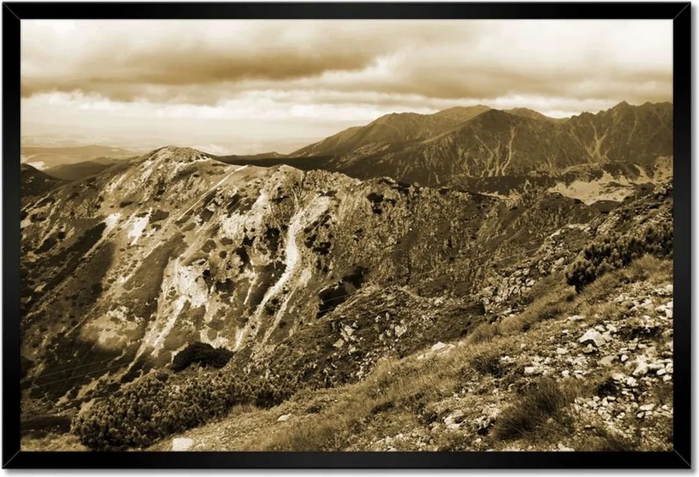 Poszterek keretben 60x40 Tátra Lengyel hegyek Kilátás