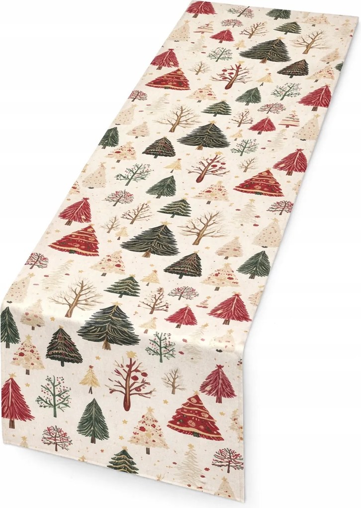 Karácsonyi szalvéta karácsonyfa asztalterítő 35x180 cm