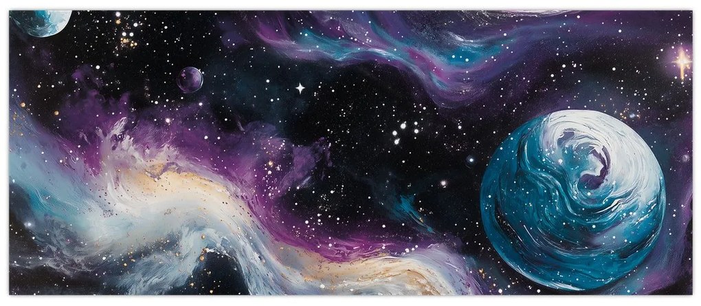 Kép - Festett univerzum (120x50 cm)