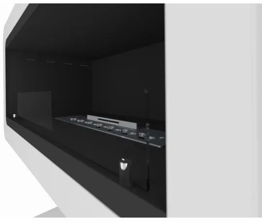 InFire - BIO kandalló 82,5x78 cm 3kW fehér