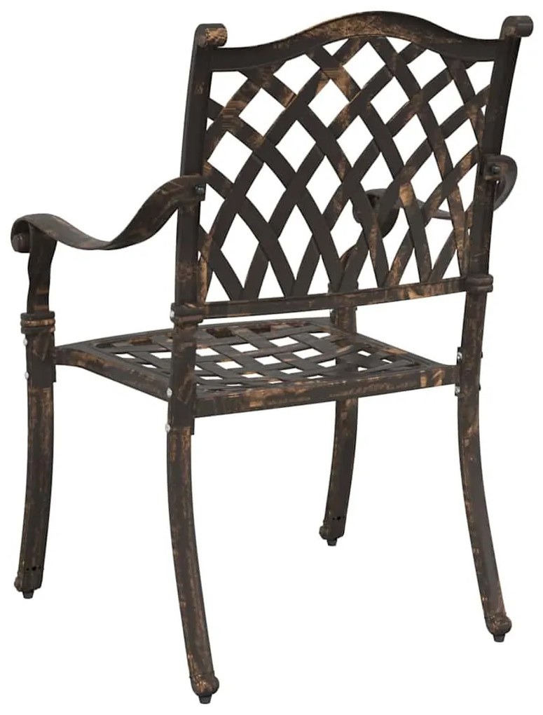 Kerti Szék párnával 2 pcs Bronz 55 x 56.5 x 91cm Alumínium