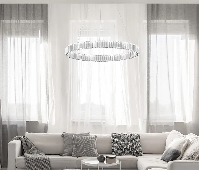 NOVA LUCE 9333067 AURELIA Kristály Függesztett Lámpa LED IP20