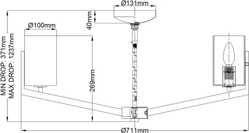 Quintiesse NYE QN-NYE6-CLP Csillár 6x40W/E14