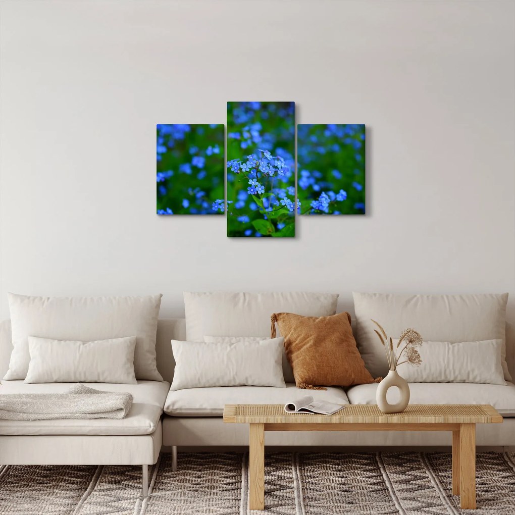 A kék virágok képe (90x60 cm)