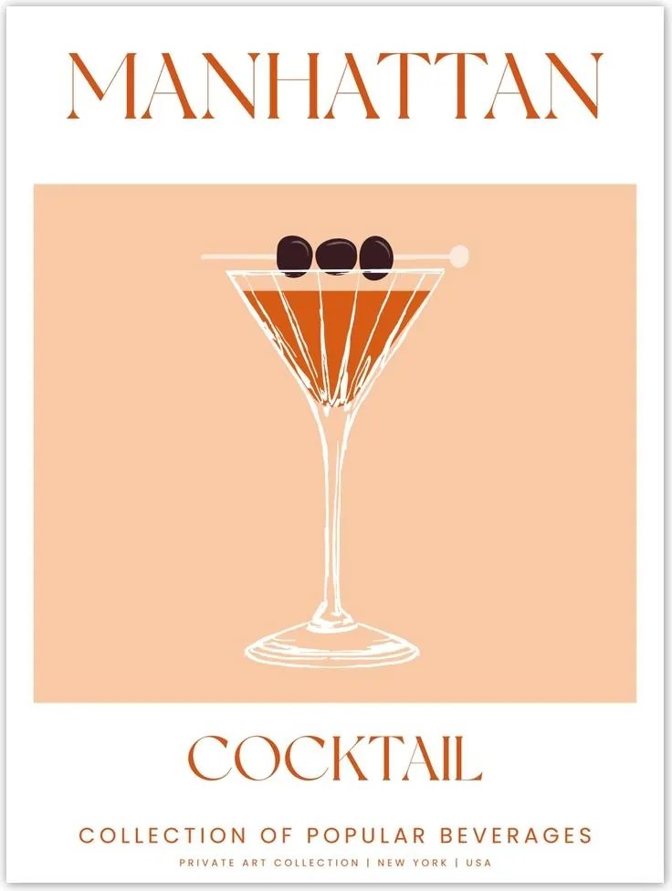 Poszterek 30x40 Ital Manhattan Alkoholos koktél
