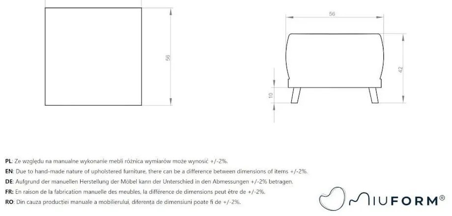 Dazzling Daisy sötétszürke lábtartó - Miuform