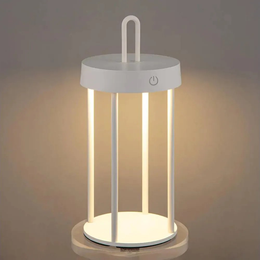 LED fényerőszabályozható kültéri újratölthető érintésvezérlésű asztali lámpa GENTLE LED/1,5W/3,7V 3000 mAh IP44 fehér
