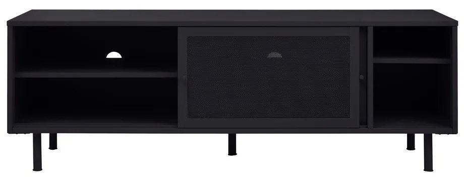 Fekete fém TV-állvány 160x55x45 cm Veep – Unique Furniture