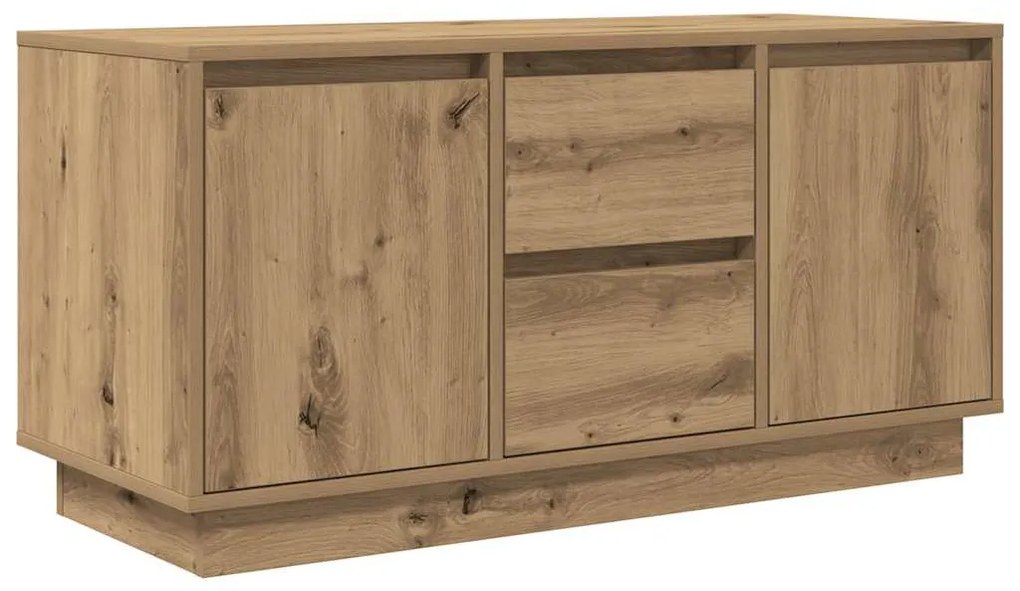 kézműves tölgy színű TV-szekrény LED-lámpákkal 100x41x50 cm