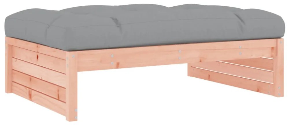 vidaXL tömör duglászfenyő kerti lábzsámoly párnával 120x80 cm