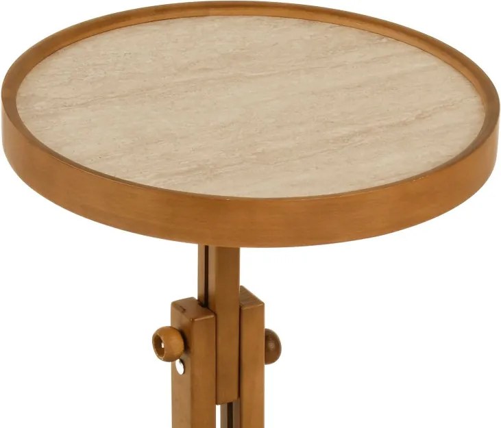 Opus Yuvarlak 40 - Walnut, Travertine