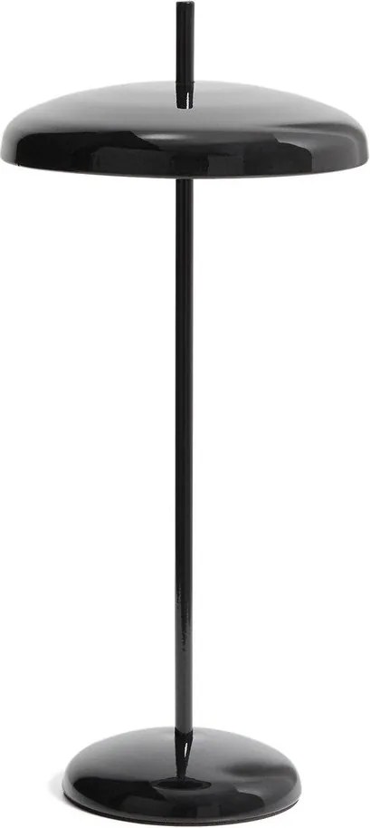 Fekete LED dimmelhető asztali lámpa fém búrával (magasság 35 cm) Porte – Kave Home