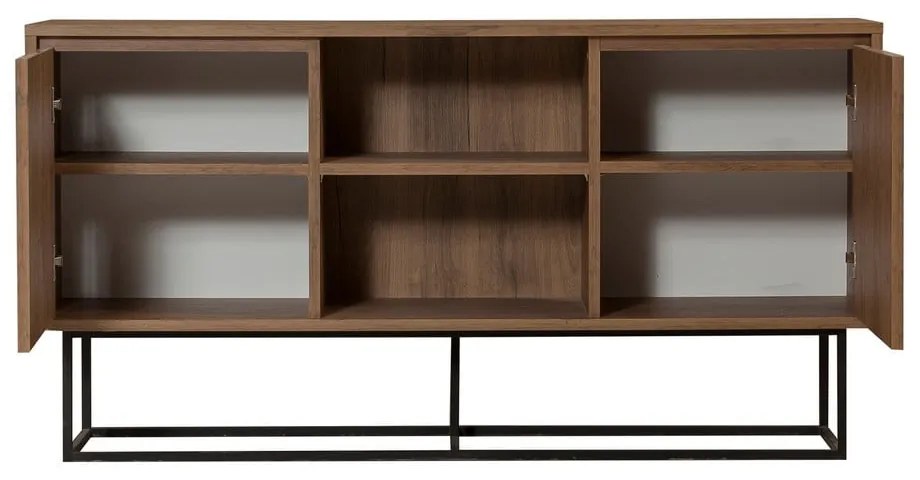 Natúr színű alacsony komód diófa dekorral 140x72 cm Rodez – Kalune Design