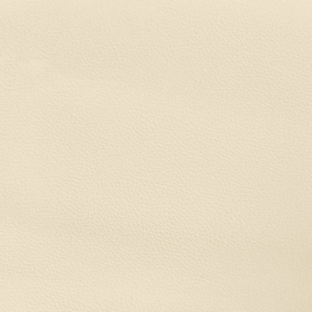 krémszínű műbőr ágykeret 90 x 200 cm