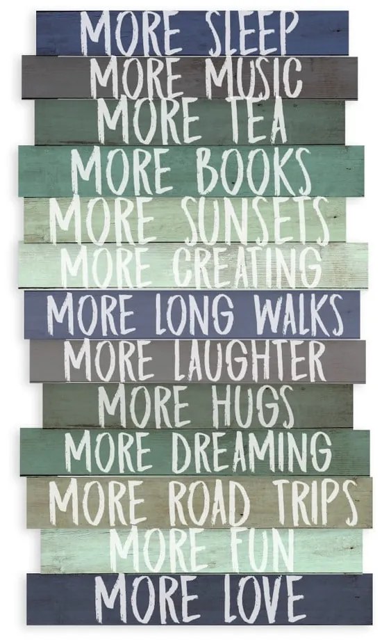 Falitábla 30x50 cm I Want More – Really Nice Things