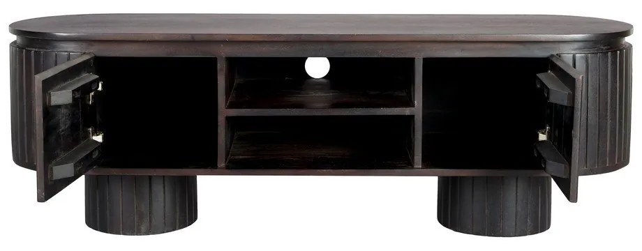 Sötétbarna mangófa TV-állvány 140x45x40 cm Kenji – Dutchbone