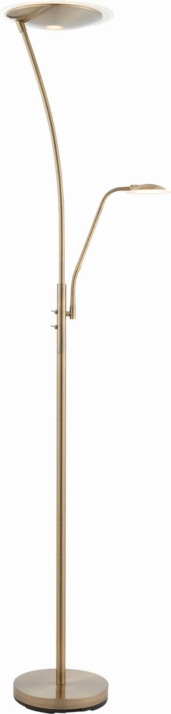 Endon modern LED állólámpa alassio antik sárgaréz fagyasztott üveg end73080