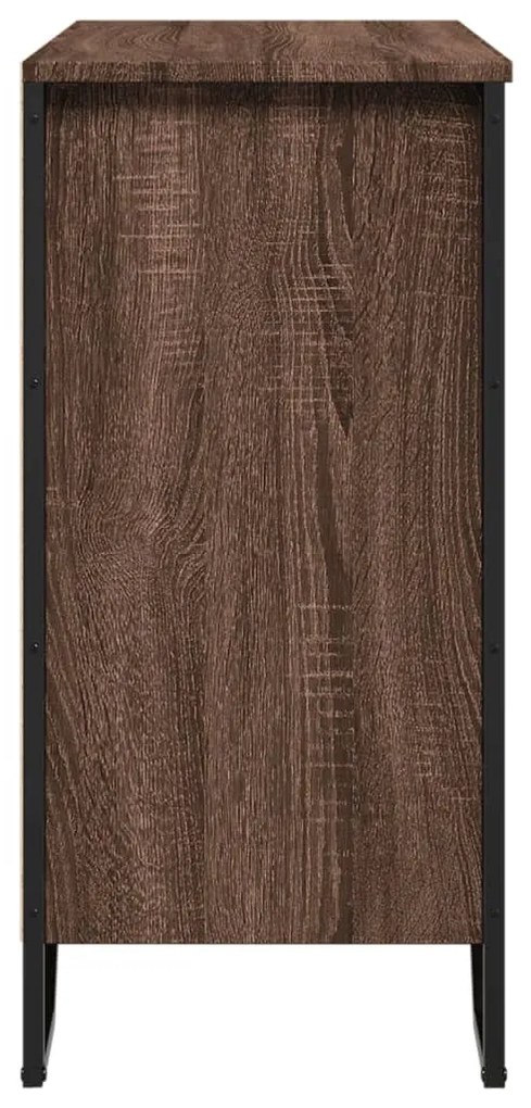fekete szerelt fa tálalóasztal 78 x 35,5 x 74,5 cm