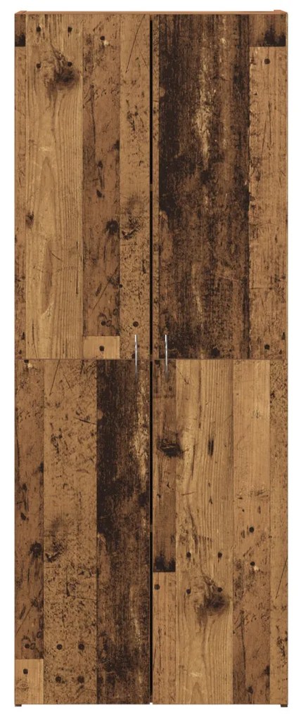 Magas Szekrény Régi Fa 60 x 32 x 153 cm - mérnöki fából készült.