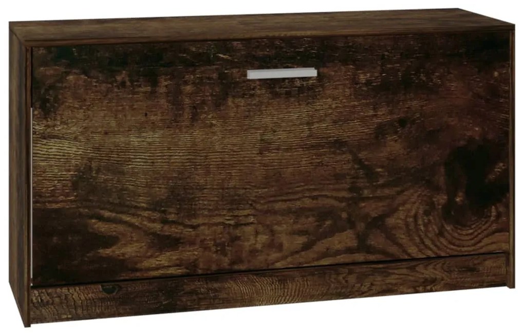 füstös tölgy színű szerelt fa cipőtároló pad 80 x 24 x 45 cm
