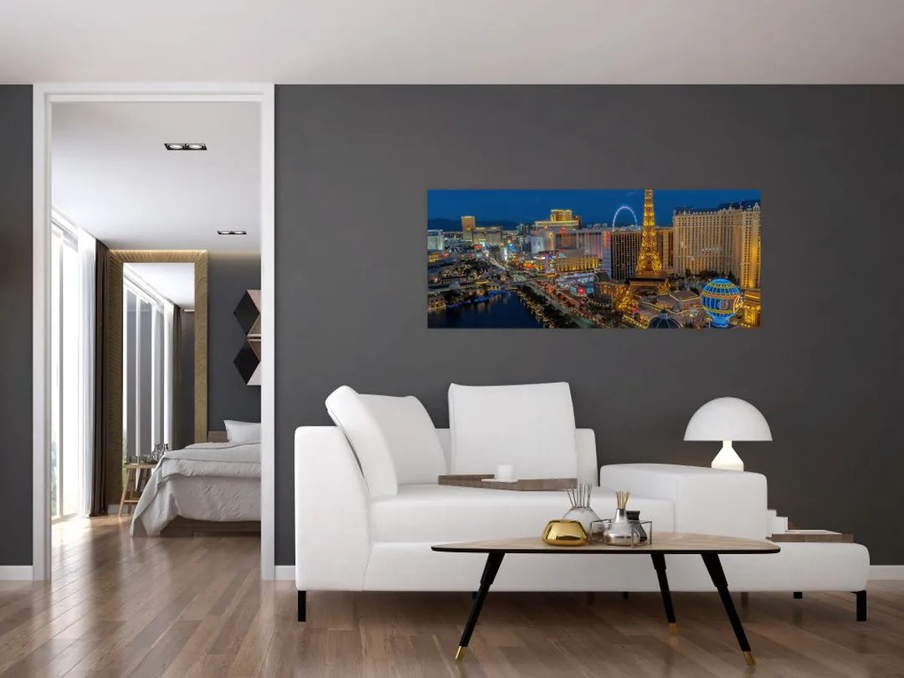 Éjszakai Las Vegas-i kép (120x50 cm)