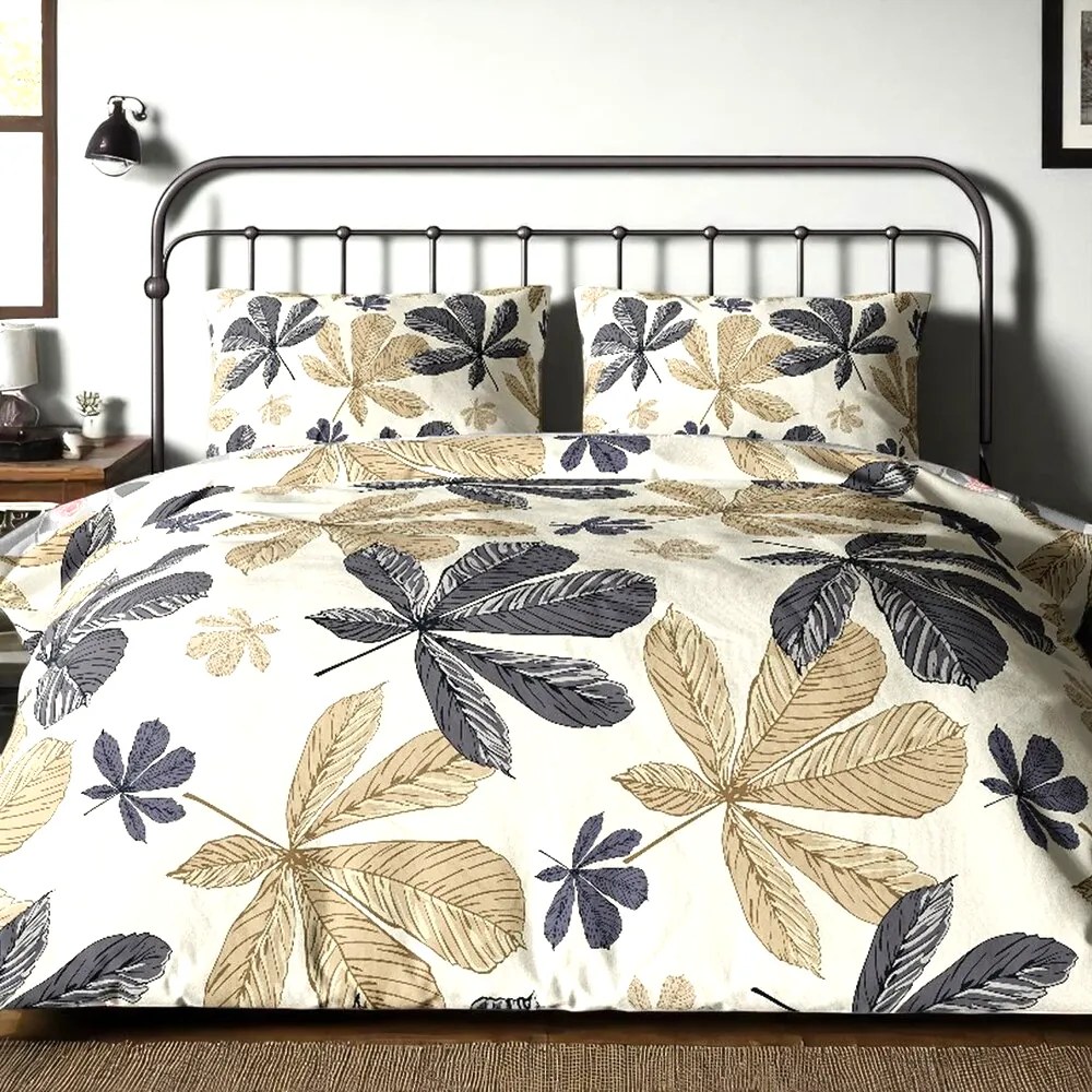 Pamut ágynemű Homa TORRY LEAFS 3 részes 140x200 cm