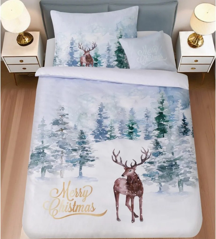 3 részes ágyneműgarnitúra Polycotton Szarvas 200x140cm+90x70cm TiaHome
