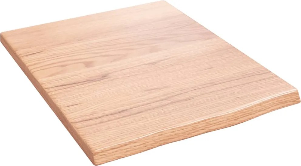 vidaXL világosbarna kezelt tömör fa fürdőszobai pult 40x50x2 cm