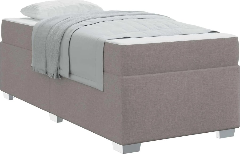 vidaXL Ágykeret matracmal Tópszínű 80 x 200 cm szövet