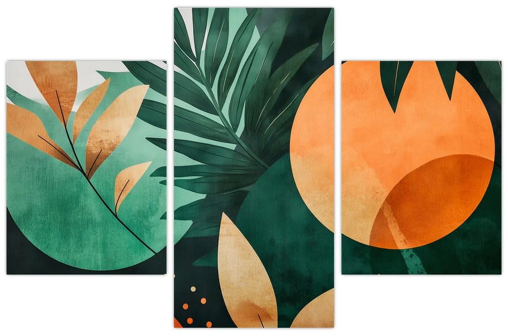 Kép - Geometrikus természeti minták (90x60 cm)