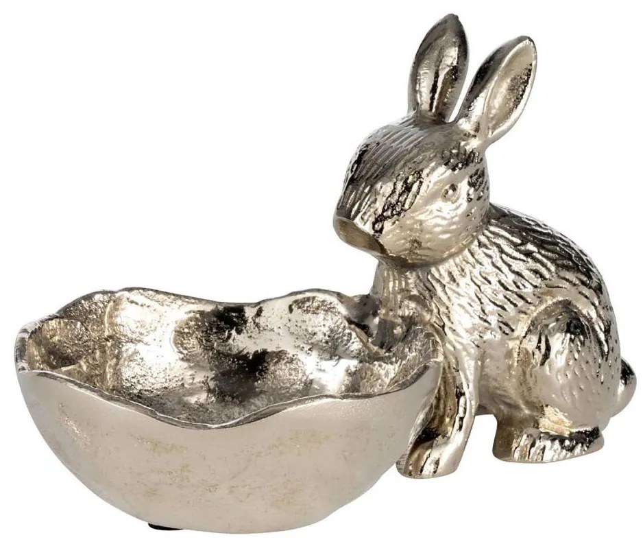 Eglo 427296 - Fém dekoráció AMBALAVA 12x20 cm nyuszi tállal/króm