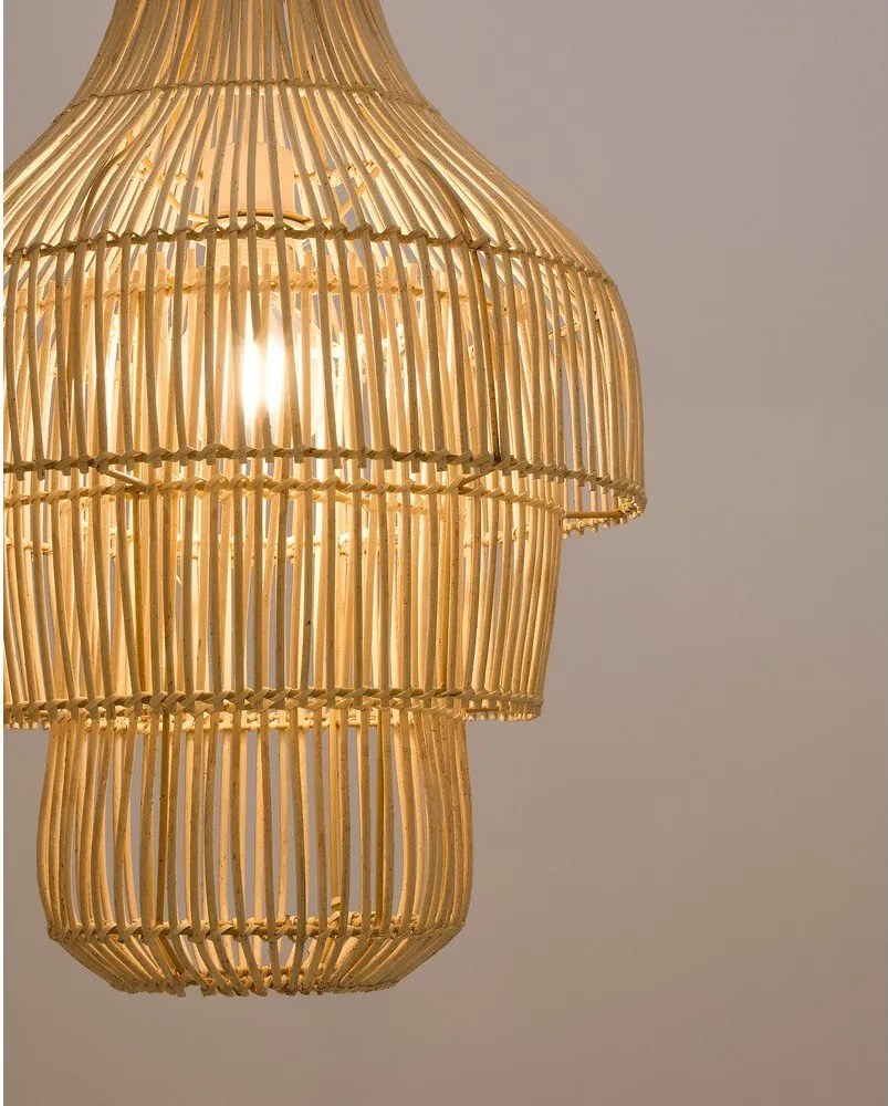 Natúr színű rattan lámpabúra ø 38 cm Janoa – Kave Home