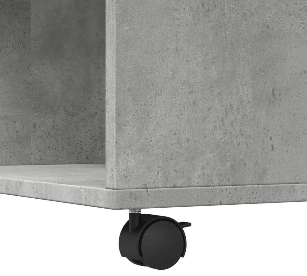 betonszürke szerelt fa dohányzóasztal 80 x 80 x 40 cm