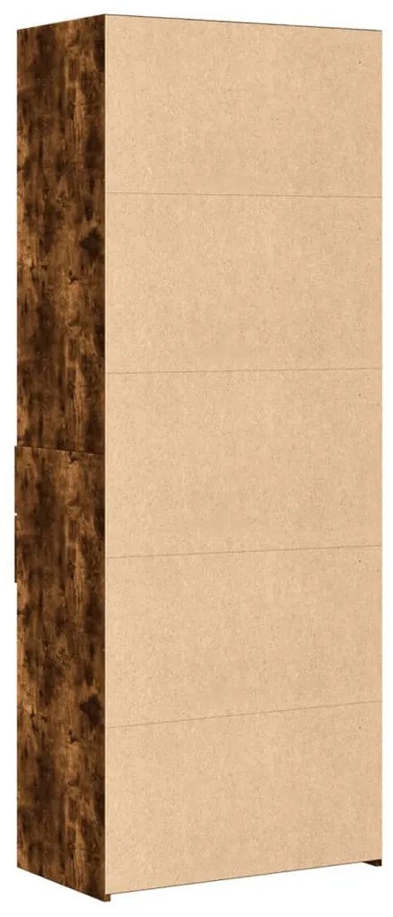 füstös tölgy színű szerelt fa magasszekrény 70 x 42,5 x 185 cm