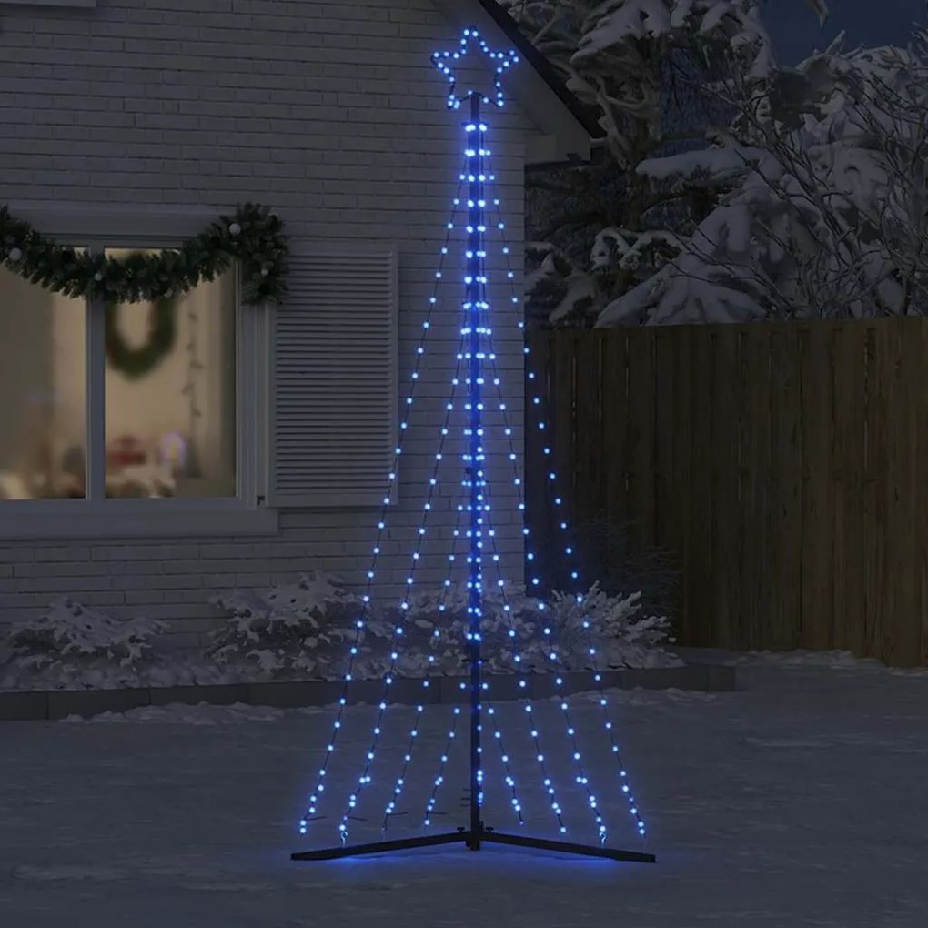 kék LED karácsonyfa 447 LED 249 cm
