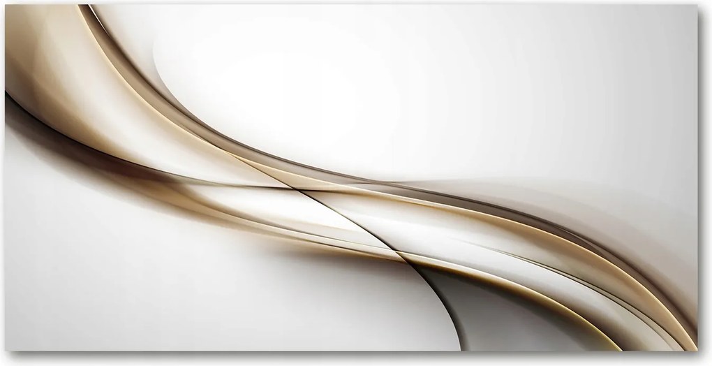 Fotó kép edzett üveg Barna hullám 140x70