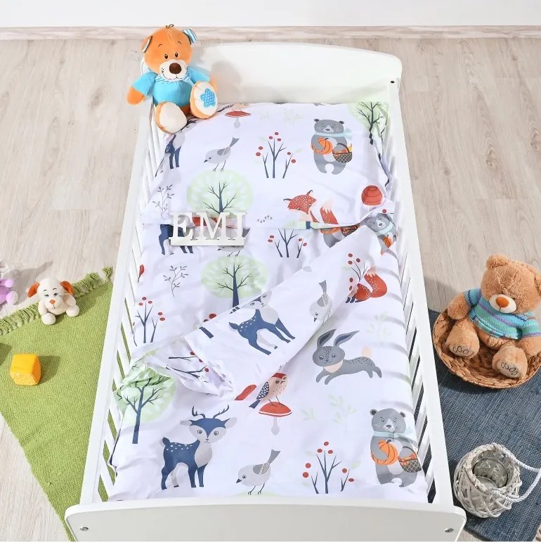 EMI Forest gyerek ágyneműhuzat, A standard egyszemélyes ágy szett tartalma: 1x 140x200 + 1x 70x90