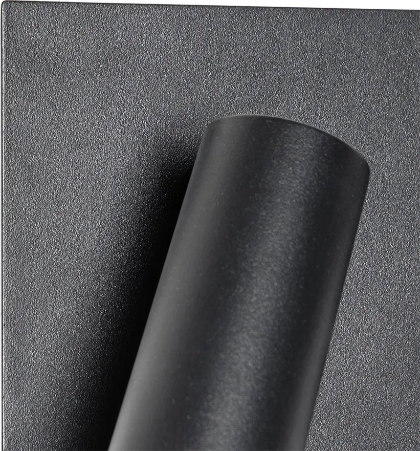 Modern kültéri fali lámpa fekete, beépített LED-del, 2 lámpás, IP54 - Simon