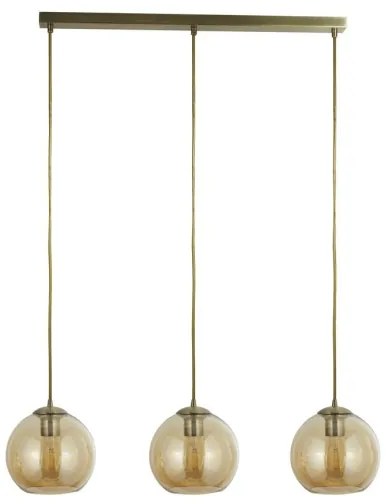Searchlight 1623-3AM - Csillár zsinóron PENDANT 3xE27/40W/230V arany