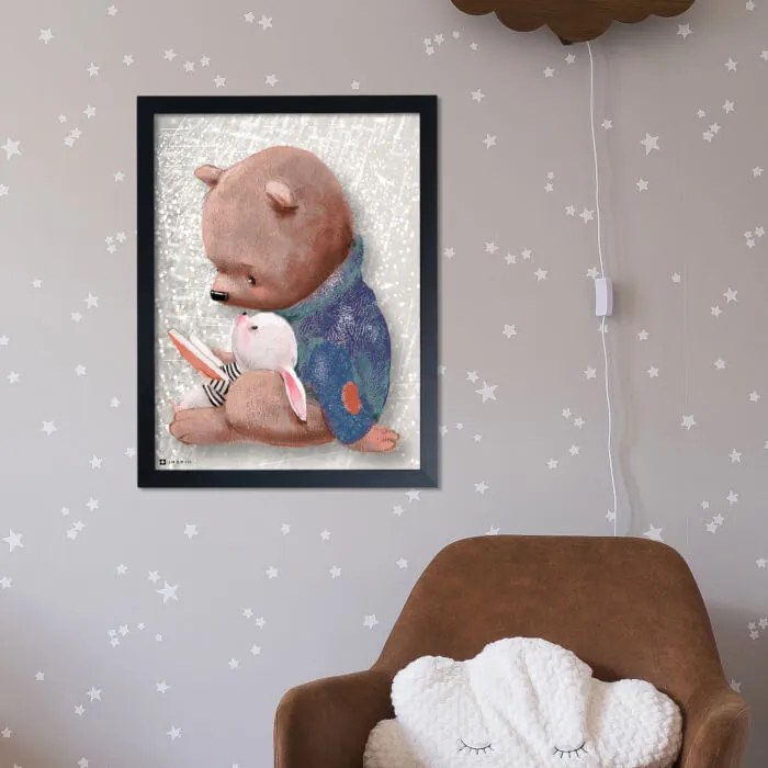 INSPIO Fali dekoráció - Maci és nyuszi