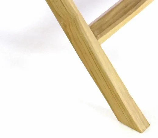 DIVERO Kerti asztal 100 cm  teak fa