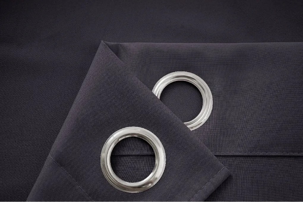 Függöny OXFORD LIGHT 140x250 cm, sötétszürke Felfüggesztés: Hullámos sínszalag