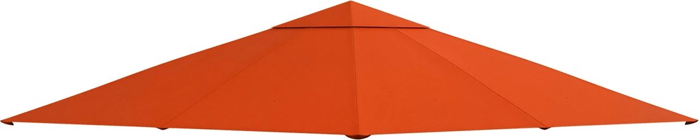 Outsunny Kerti Pavilon Napernyő Csere, kb. 3 x 3 m, vízálló, napvédő, 8 vízelvezető lyukkal, poliészter, narancs | Aosom