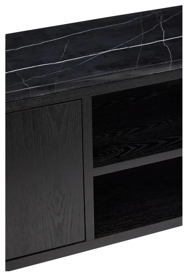 Fekete egzotikus fa alacsony komód 120x51 cm Nobu – Hübsch