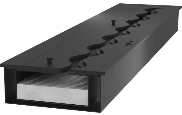 InFire - Beépített BIO kandalló 7,5x120 cm 7kW fekete