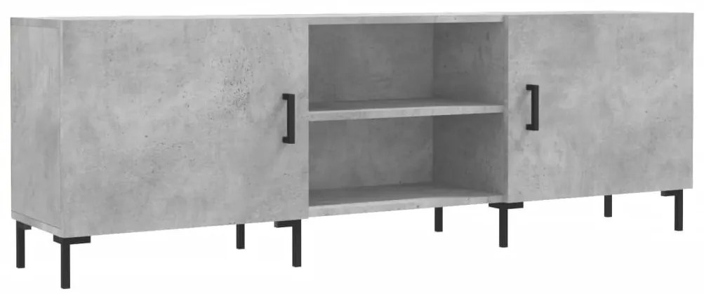 betonszürke szerelt fa TV-szekrény 150 x 30 x 50 cm