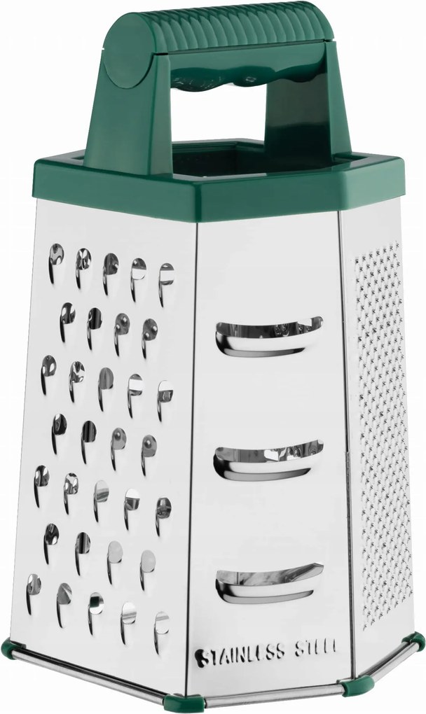 Zöldségreszelő 6 Oldalas Rozsdamentes Acél Galicja 8926 Zöld Sötét