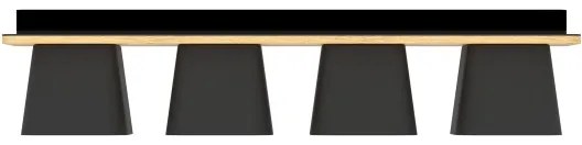 Eglo 390008 - Mennyezeti lámpa RUSCIO 4xE27/40W/230V fekete/barna