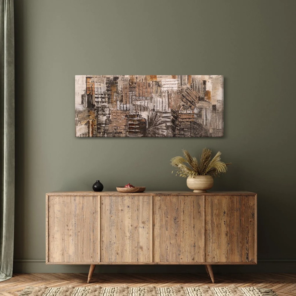 Kép - absztrakció barna tónusokkal (120x50 cm)