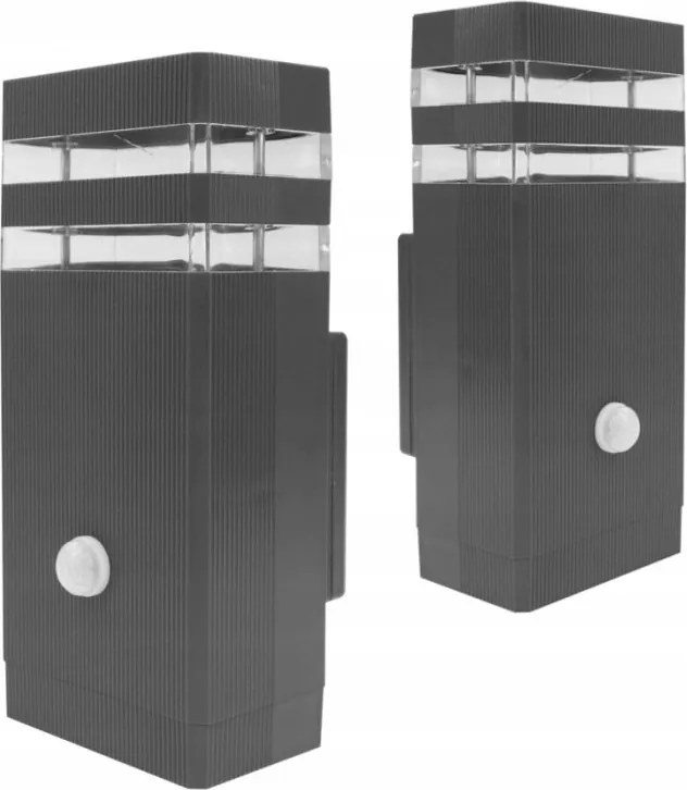 Kültéri Led lámpa Homlokzati lámpa Pir mozgásérzékelő 1xGU10 Antracit